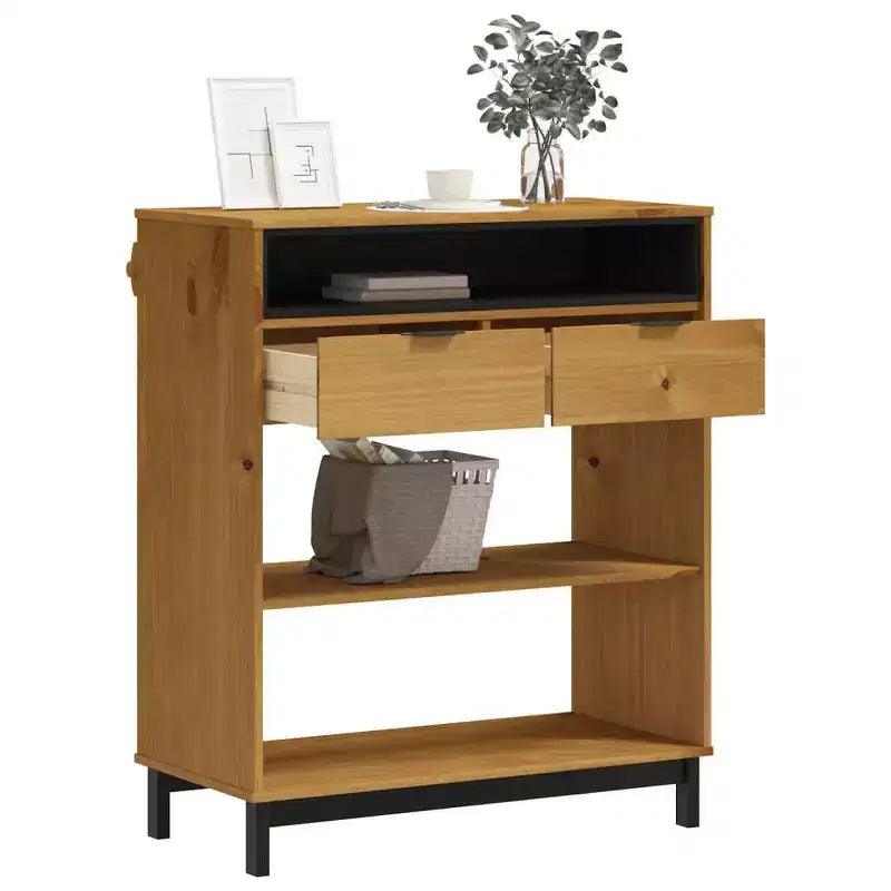Rectangular Bar Table 36.2x17.7x43.3, Brown Solid Pine Wood Pub Table with Storage, Sturdy Tabletop, Oak Finished Wood