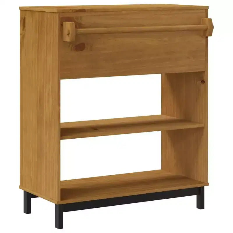 Rectangular Bar Table 36.2x17.7x43.3, Brown Solid Pine Wood Pub Table with Storage, Sturdy Tabletop, Oak Finished Wood