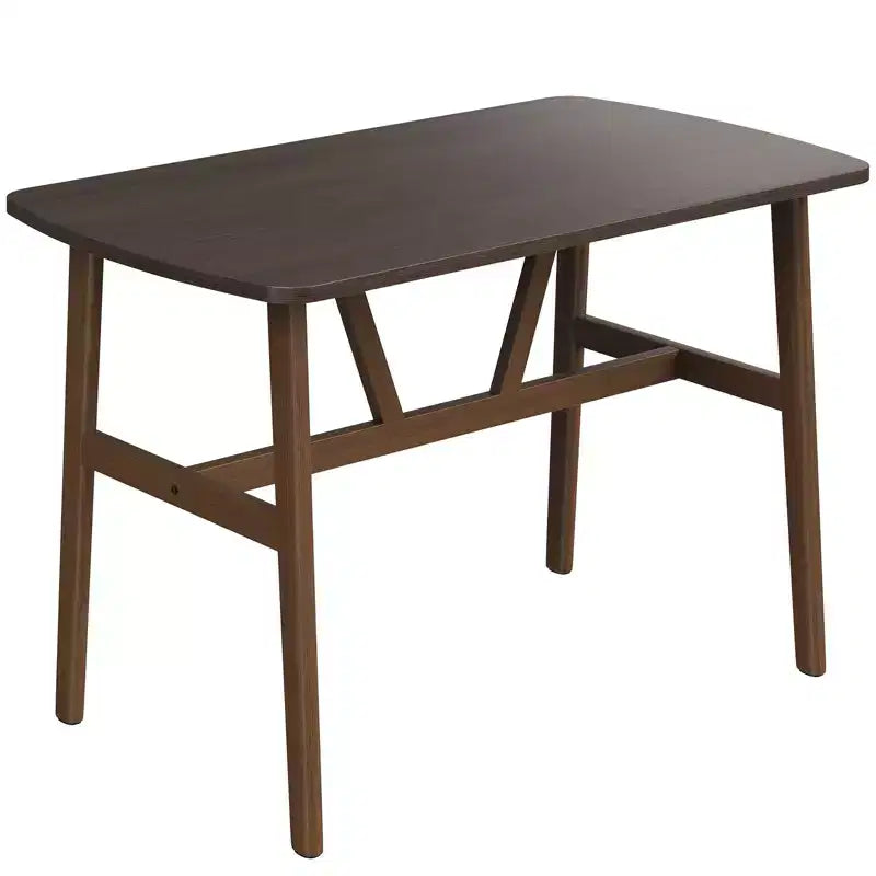 47 Dining Table for 4-6 Person Wood Kitchen Table Modern Dinner Table with Sturdy Metal Frame for Dining Room Kitchen Dark Walnut