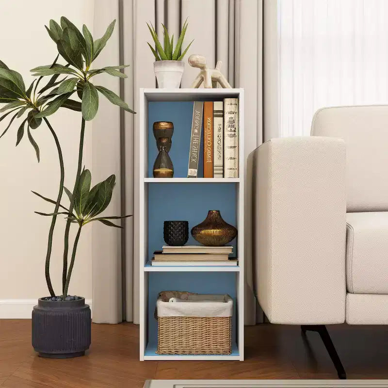 3 Cube Decorative Bookshelf Open Bookcase Toy Storage Organizer Horizontal Vertical