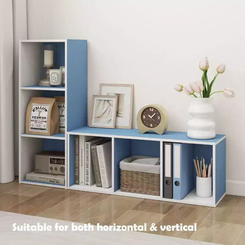 3 Cube Decorative Bookshelf Open Bookcase Toy Storage Organizer Horizontal Vertical
