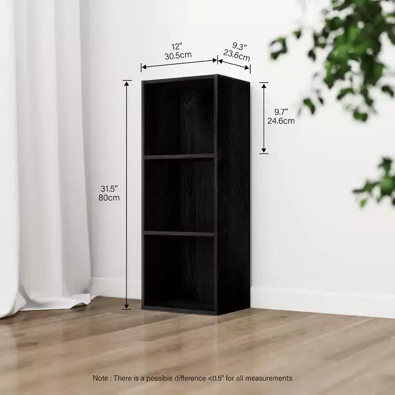 3 Cube Decorative Bookshelf Open Bookcase Toy Storage Organizer Horizontal Vertical