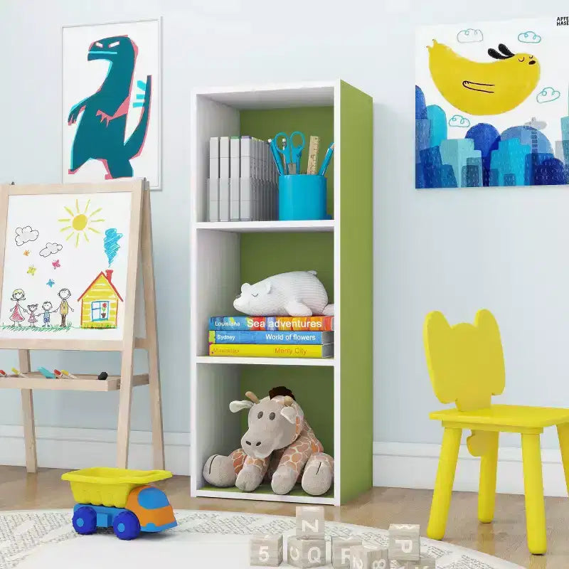 3 Cube Decorative Bookshelf Open Bookcase Toy Storage Organizer Horizontal Vertical