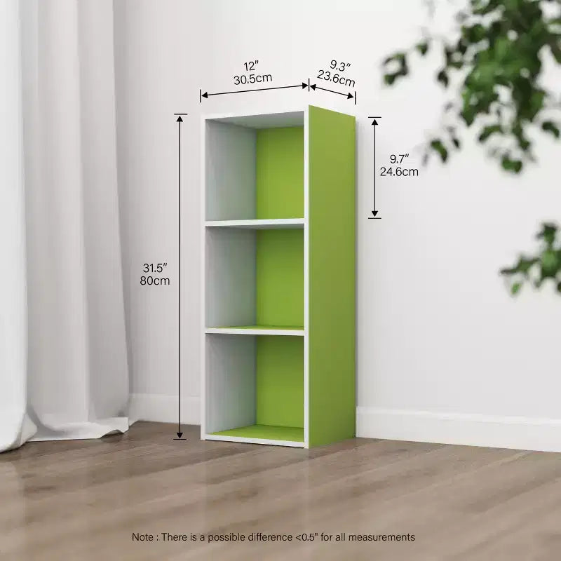 3 Cube Decorative Bookshelf Open Bookcase Toy Storage Organizer Horizontal Vertical
