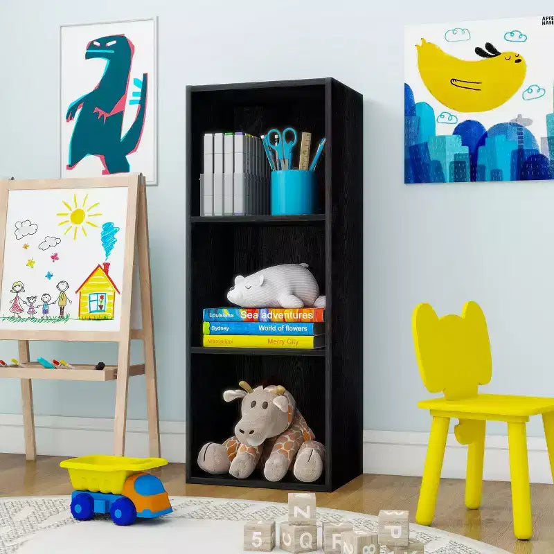3 Cube Decorative Bookshelf Open Bookcase Toy Storage Organizer Horizontal Vertical