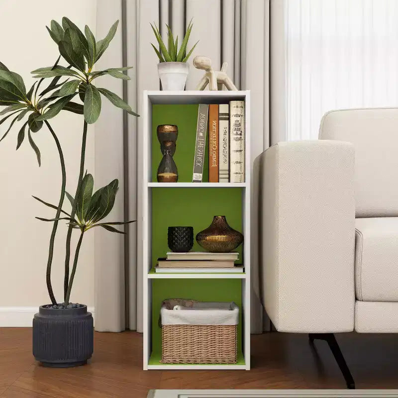 3 Cube Decorative Bookshelf Open Bookcase Toy Storage Organizer Horizontal Vertical