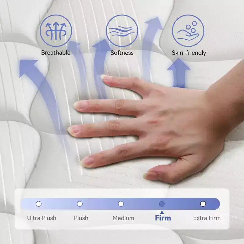 Swedrea Hybrid Mattress Medium Cooling Memory Foam Bed-in-a-Box