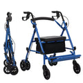 Rollator Walker for Seniors with Seat, 3 in 1 Walker Wheelchair Combo, Transport Wheelchair Medical Walker All Terrain for Adult