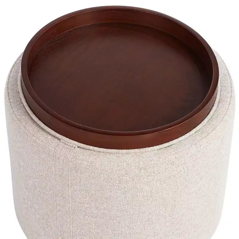 Elias 18 High Nathan Ginger Storage Ottoman with Reversible Tray