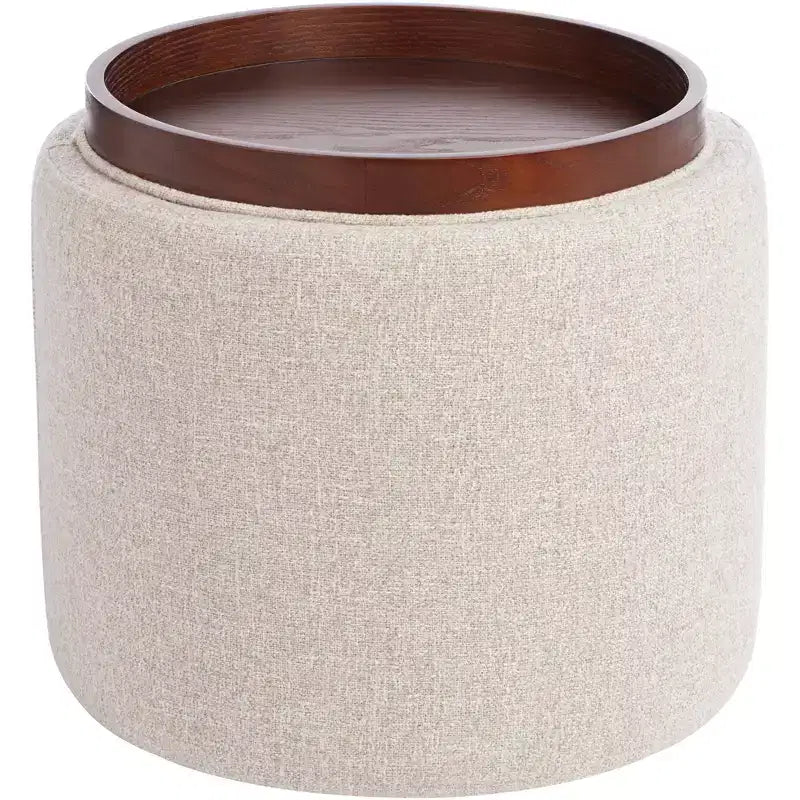 Elias 18 High Nathan Ginger Storage Ottoman with Reversible Tray
