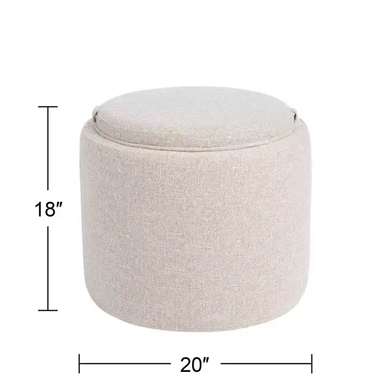 Elias 18 High Nathan Ginger Storage Ottoman with Reversible Tray
