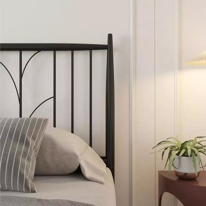 Metal Platform Bed Frame with Headboard, No Box Spring Needed Mattress Foundation with Under Bed Storage