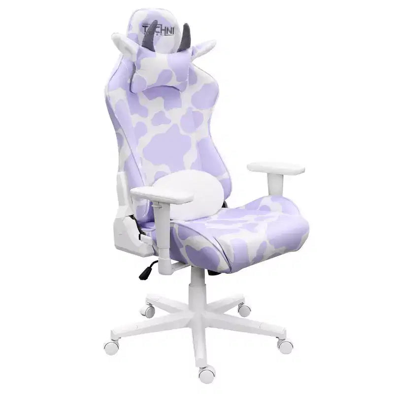 Lavender Print COW Series Gaming Chair