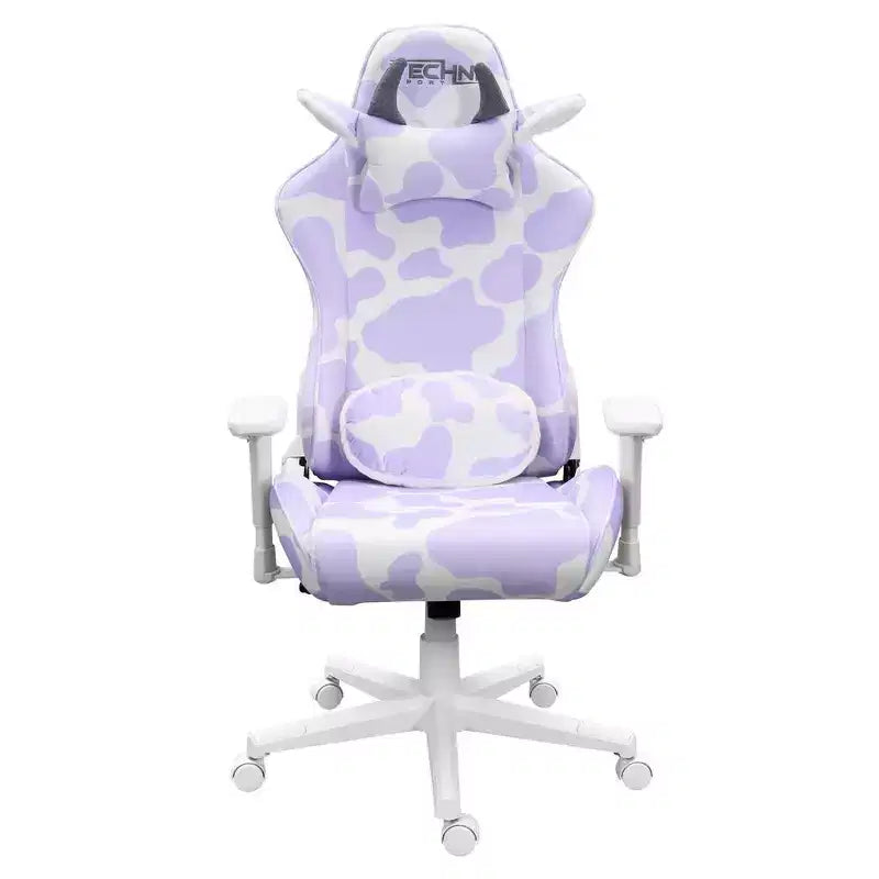Lavender Print COW Series Gaming Chair