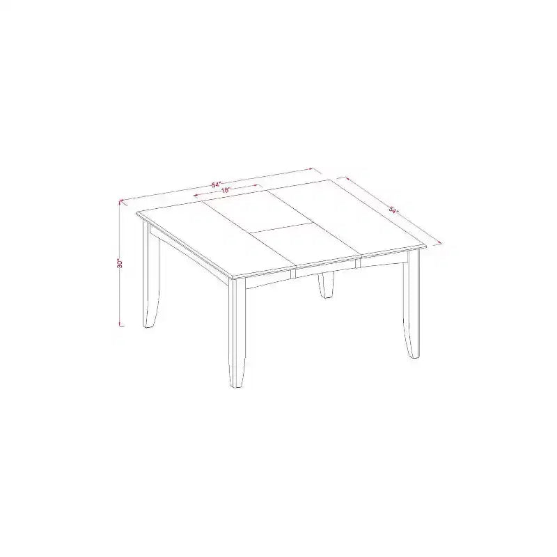 Dinette Set Kitchen Table with Chairs & Bench - Solid Wood Dining Room Set