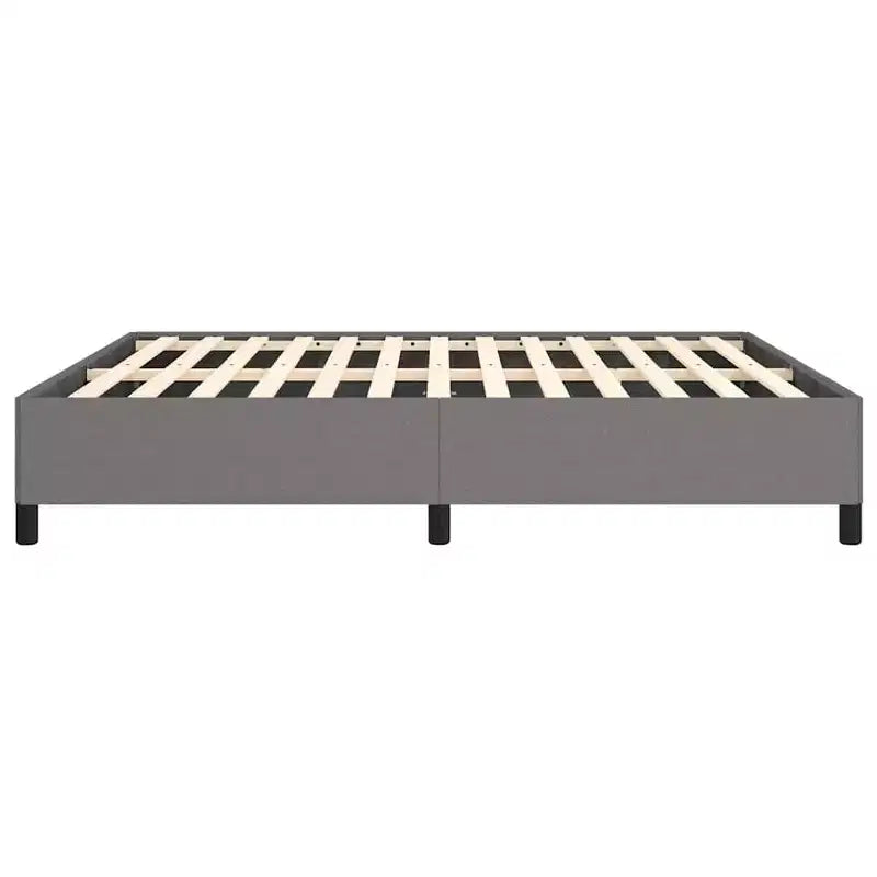 Bed Frame Dark Gray Polyester Fabric, Plywood, Engineered Wood King