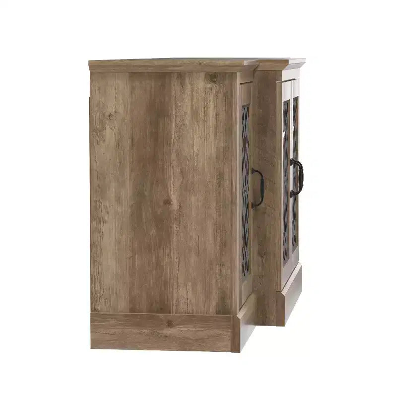 4-Door Sideboard with Mirrored Cut-Out Storage 60.4 W 18.2 D 29.3 H