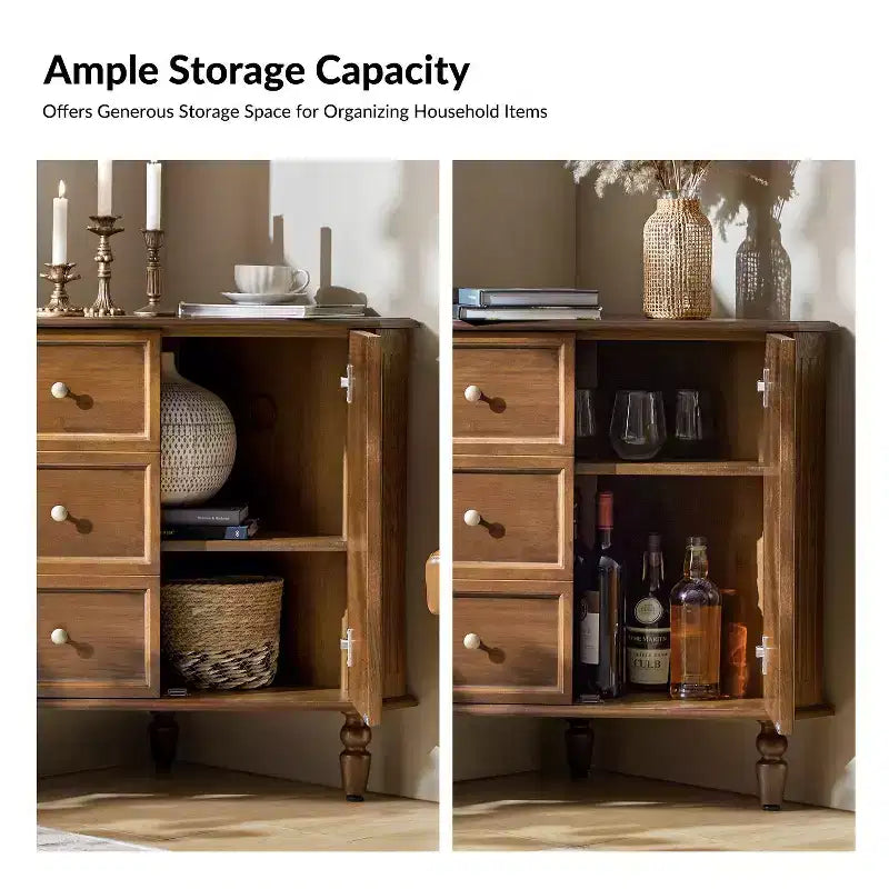 30 H 2-Door Corner Cabinet with Spindle Legs