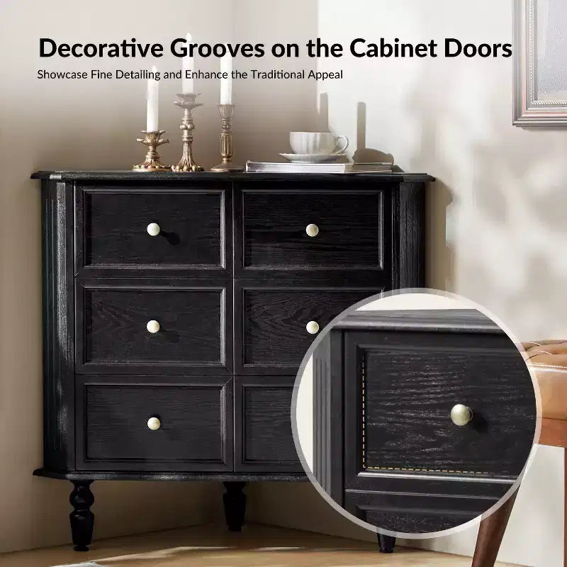 30 H 2-Door Corner Cabinet with Spindle Legs