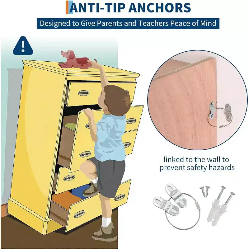 5 Section Coat Locker with Wheels,Wooden Storage Cabinet Cassroom Storage Glazed Surface Cubby,Mobile Storage,Anti-Tip Kit,5 Hooks 10 Cubbies