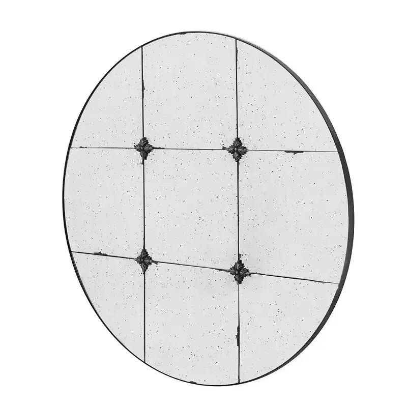 36 Inch Traditional Round Antique Glass Wall Mirror